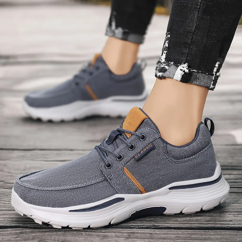 Loafers 2022 Spring New Comfortable Senakers for Men Business Casual Canvas Shoes Lightweight Plus Size_voghion.com