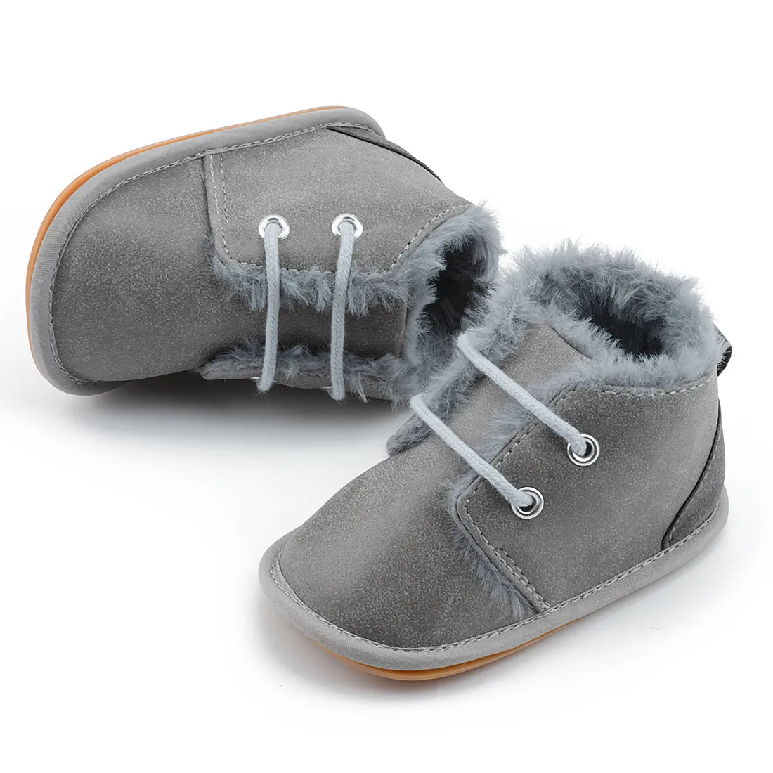 Botines de nieve de invierno para bebé, cálidos y esponjosos, Happysteps, botas para niño y niña, suela de goma, antideslizantes, suaves, para recién nacidos_voghion.com