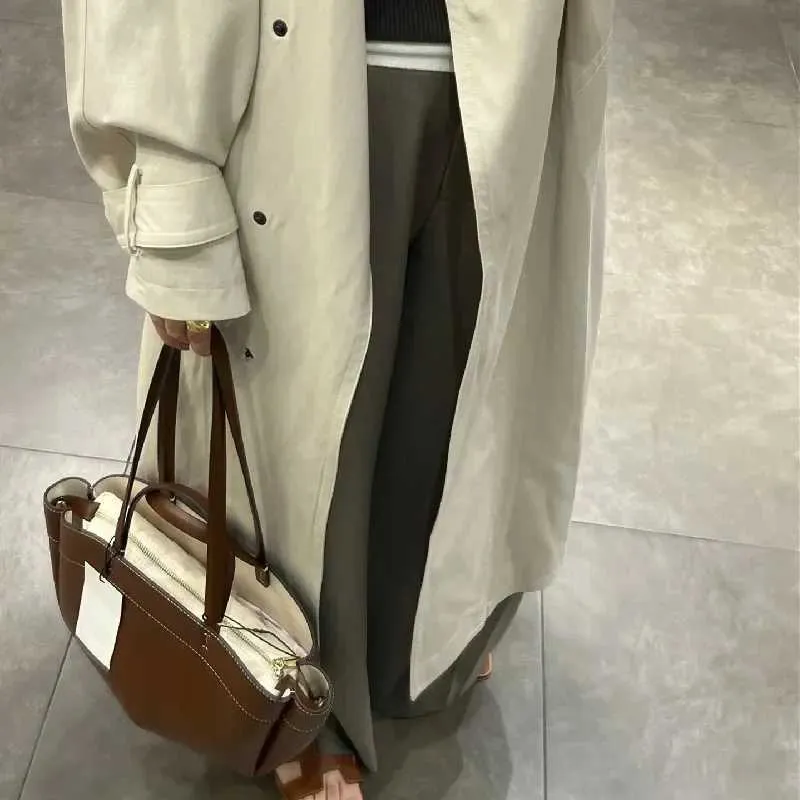 Sac à bandoulière rétro en cuir PU pour femme, pochette sous les bras, grande capacité, décontracté, portable, seau, Handba241218_voghion.com