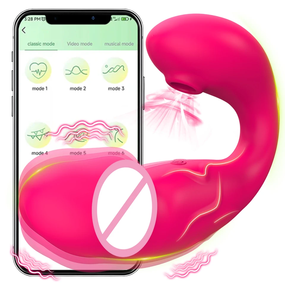 Vibrateur à sucion avec application pour stimulation clitoridienne_voghion.com