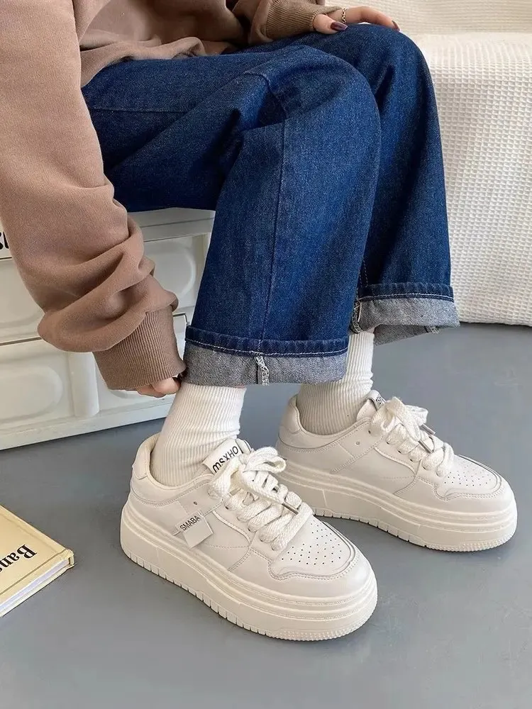Casual Kvinna Sko Modis Rund tå Kilkorg Träskor Plattform Söt Retro Sommar Liten Sport Creepers Rom Snörning Leis_voghion.com
