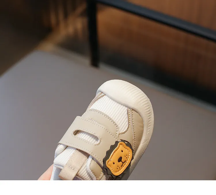 Çocuklar Yumuşak Tabanlı İlk Yürüteçler Bebek İlkbahar Sonbahar File Üst Cutefeet Çocuk Günlük Spor Ayakkabıları Yürümeye Başlayan Çocuk Kaymaz_voghion.com