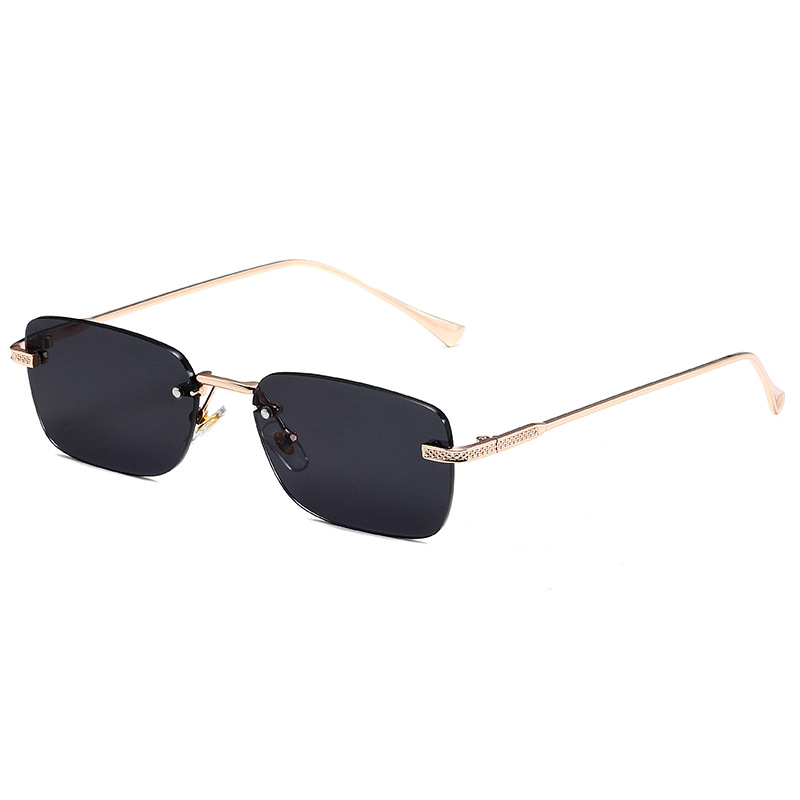 Square Frame Square Small Frame Sunglasses - Retro Frameless Trend (Fashion Trends, Unisex Design，Hot-selling )​_voghion.com