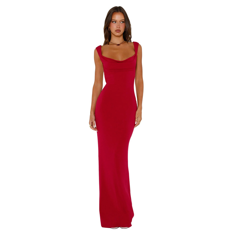 Women's Sexy Backless Bow Slim Hip Dress For Fashionable Ladies_voghion.com