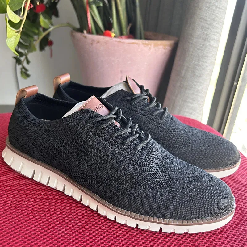 Mocassini oxford in mesh da uomo - scarpe in pelle eleganti_voghion.com