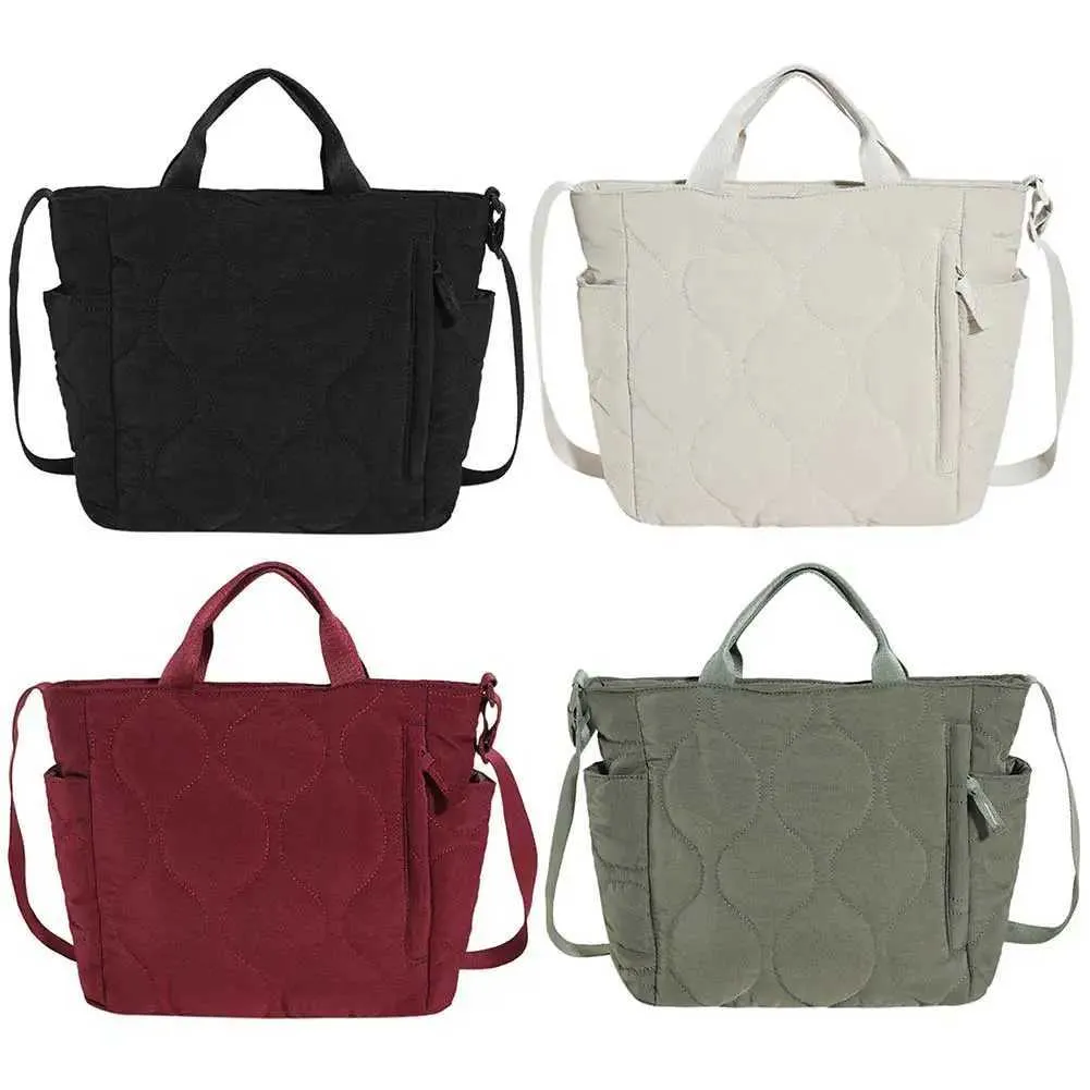 Borsa a tracolla imbottita da donna, grande capacità, borsa a mano leggera con manico superiore, tracolla regolabile, casual da viaggio_voghion.com