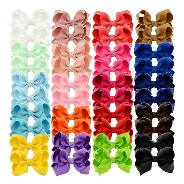 3 zoll 40 teile/los Kleine Kleinkind Band Alligator Clips Solide Kinder Bögen Für Zöpfe Kleines Mädchen Haar Zubehör_voghion.com