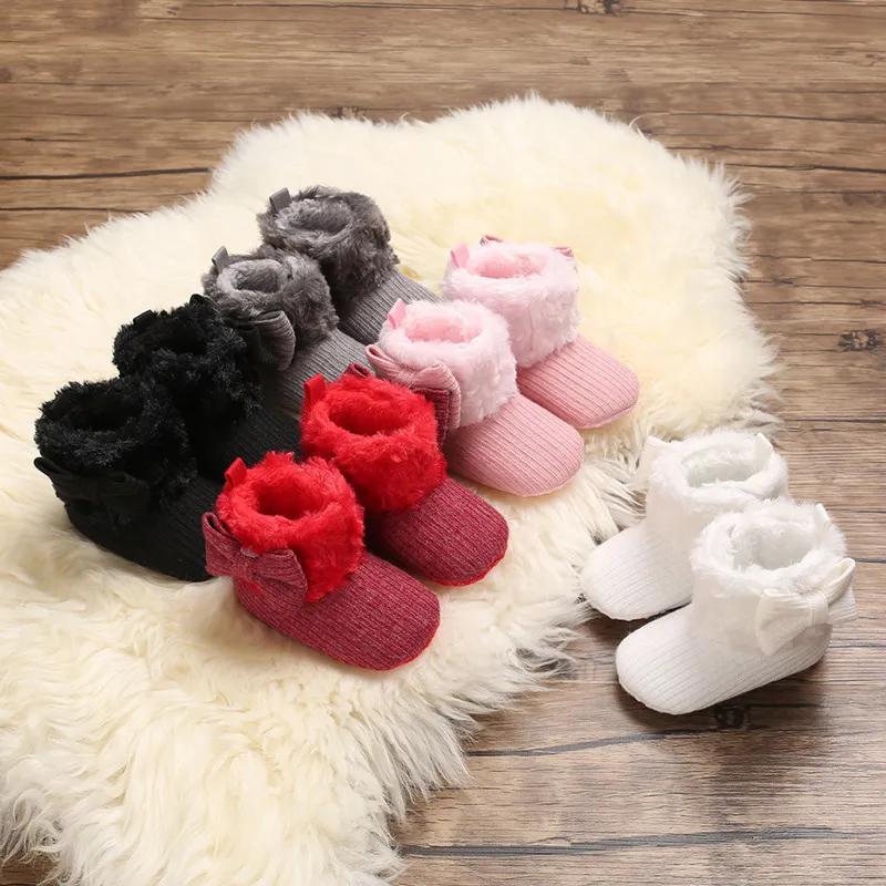 Winter Baby Boots Infant Toddler Fashion Warm Plush Littlesprouts With Fuzzy Balls First Walkers Kid Shoes 0-18M_voghion.com