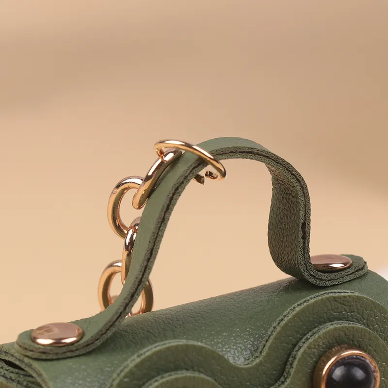 Creative Leather Frog Coin Purse Car Key Chain Pendant Bluetooth Headset Cute Keychain Mini Storage Bag_voghion.com