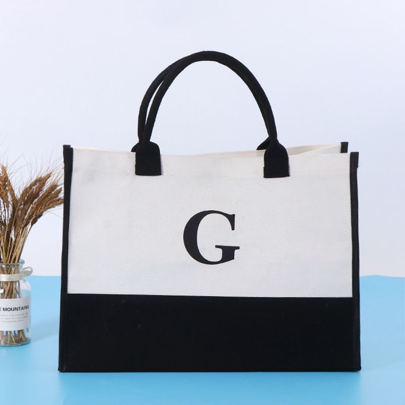Einkaufstasche Große Damen einzelne Schulter Canvas Mode Brief große Kapazität Tote Tasche_voghion.com