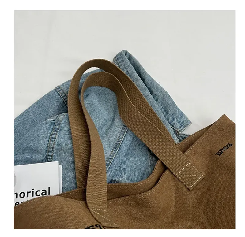 Große Tragetasche für Damen zum Einkaufen, Aufbewahren, Pendeln, Canvas-Handtasche, Cartoon-Katzen-Aufdruck, tragbare_voghion.com