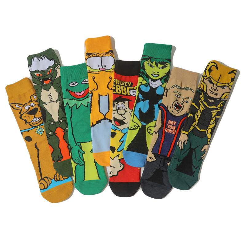 2025d Anime Cartoon For Men, Breathable And Comfortable Cotton Long Socks With Characters_voghion.com