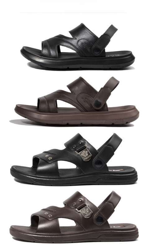 New One-piece Beach Dual-purpose Sandals, Dad Shoes, Men's Summer New Wave Sandals_voghion.com