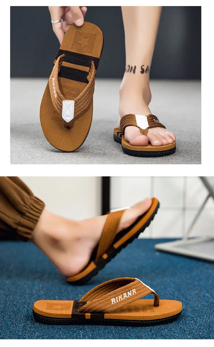 Men's Flip Flops Comfortable Beach Sandals Fashionable Footwear_voghion.com