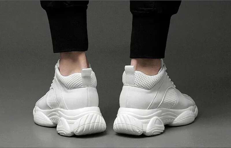 Summer New Style Fashion Sneakers Man Elevator Height Increase Insole 8cm White Black Taller Shoes Men Breathable_desvips.com