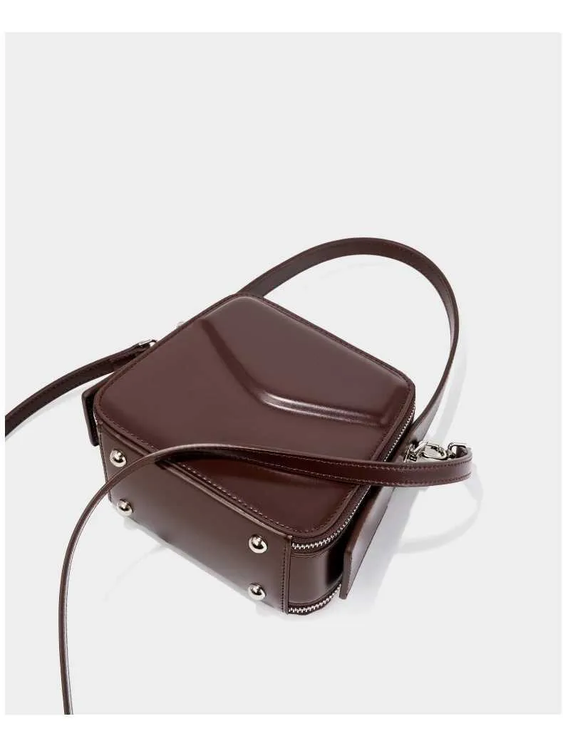 Burminsa Chic Véritable Cuir Petit Fourre-Tout Sacs À Main Pour Femmes Nouveau 2025 Designer Box Sacs À Main Dames Bandoulière Bandoulière_voghion.com