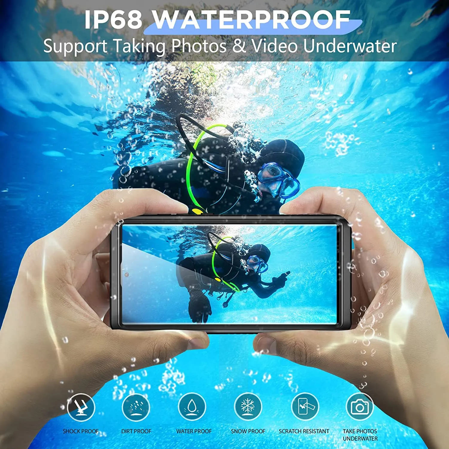Custodia protettiva impermeabile per Samsung Galaxy S10 S20 S21 S22 S23 FE S24 Plus S24Ultra per cellulare, per immersioni all'aperto_voghion.com