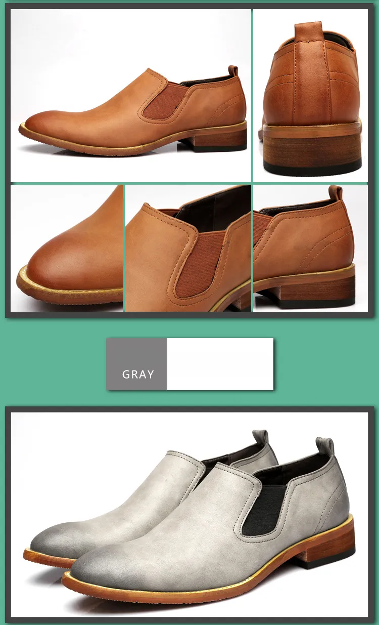 Smart Leather Shoes For Men Business Casual Pointed Toe Footwear_voghion.com