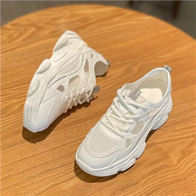 Breathable Women's Running Shoes Lightweight Mesh Sports Trainers_voghion.com