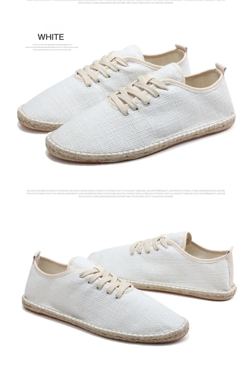 Shoes Summer Espadrilles Men Canvas New Breathable Fisherman Footwear Mens Slip on Loafers Large Size 47 Sneakers_voghion.com