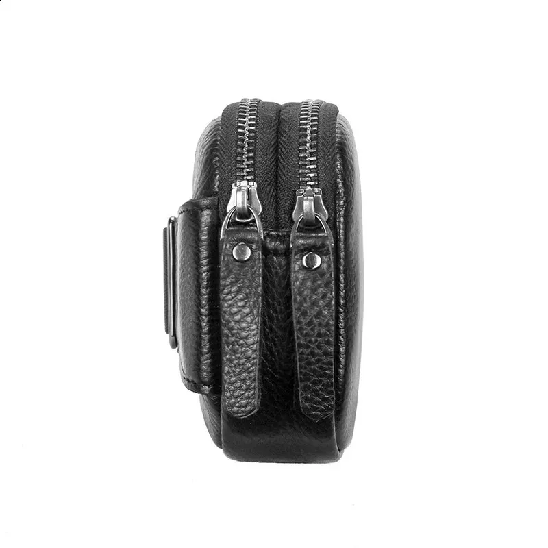 Gürteltasche aus Leder für Herren und Damen, für Reisen im Freien, Sport, Laufen, Gehen, Wandern, schmale Handy-Geldbörse, Hüfttasche_voghion.com