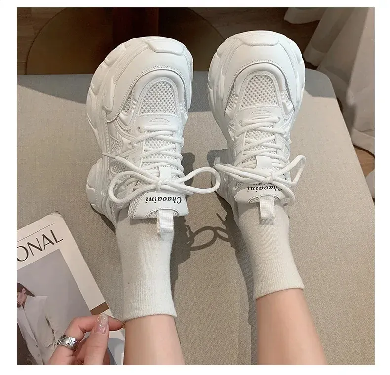 Dad Mesh Breathable Womens Running Shock Absorption Light Sneakers Platform Shoes 240809_voghion.com