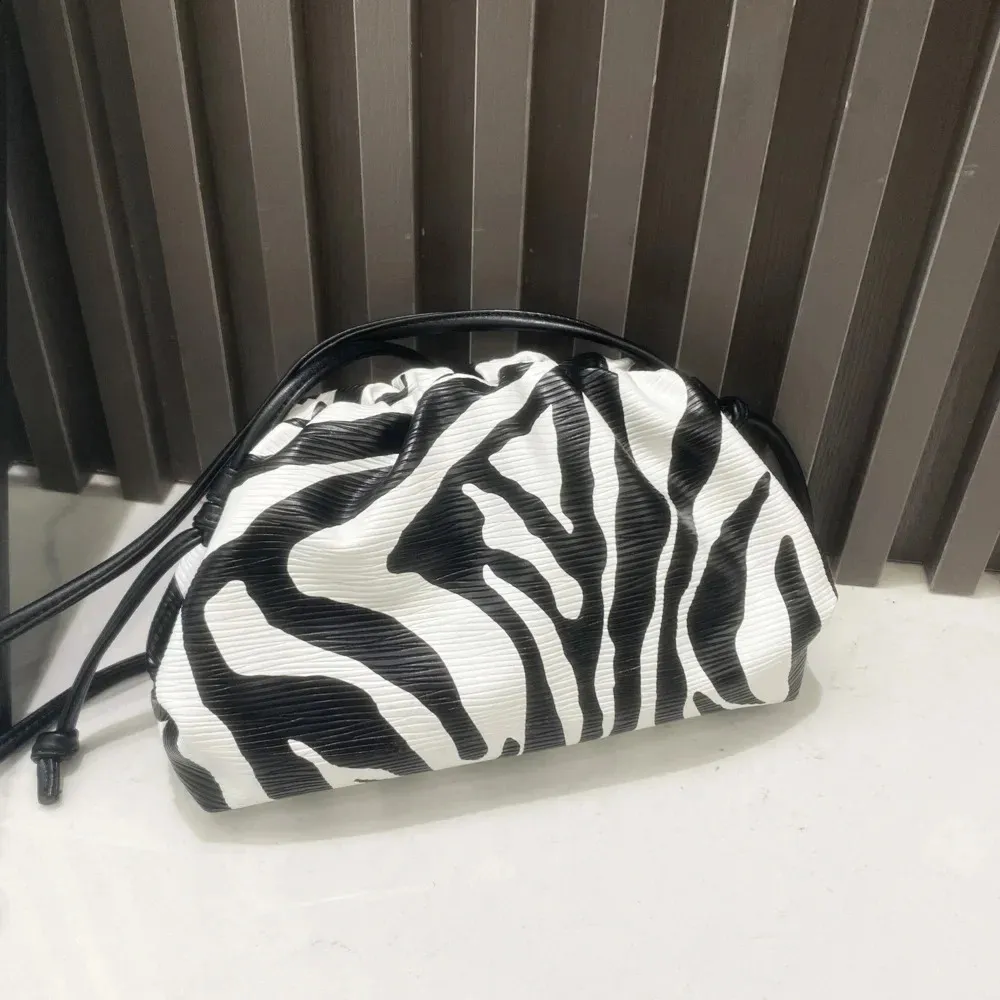 Zebra soft cloud handtas set dames clutch schoudertas_voghion.com