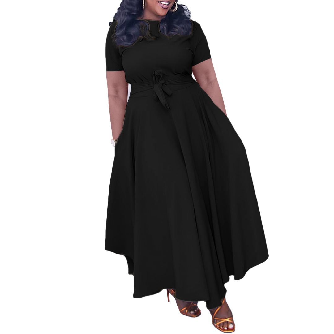 Frauen Kleidung sommer neue mode temperament riemen große größe außenhandel kleid_voghion.com