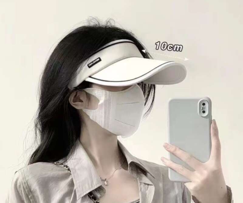 Sunscreen For Women's Summer New Style, Small Face, UV Resistant, Cycling Sun H, Sunshade, Running Sports, Empty Top_voghion.com