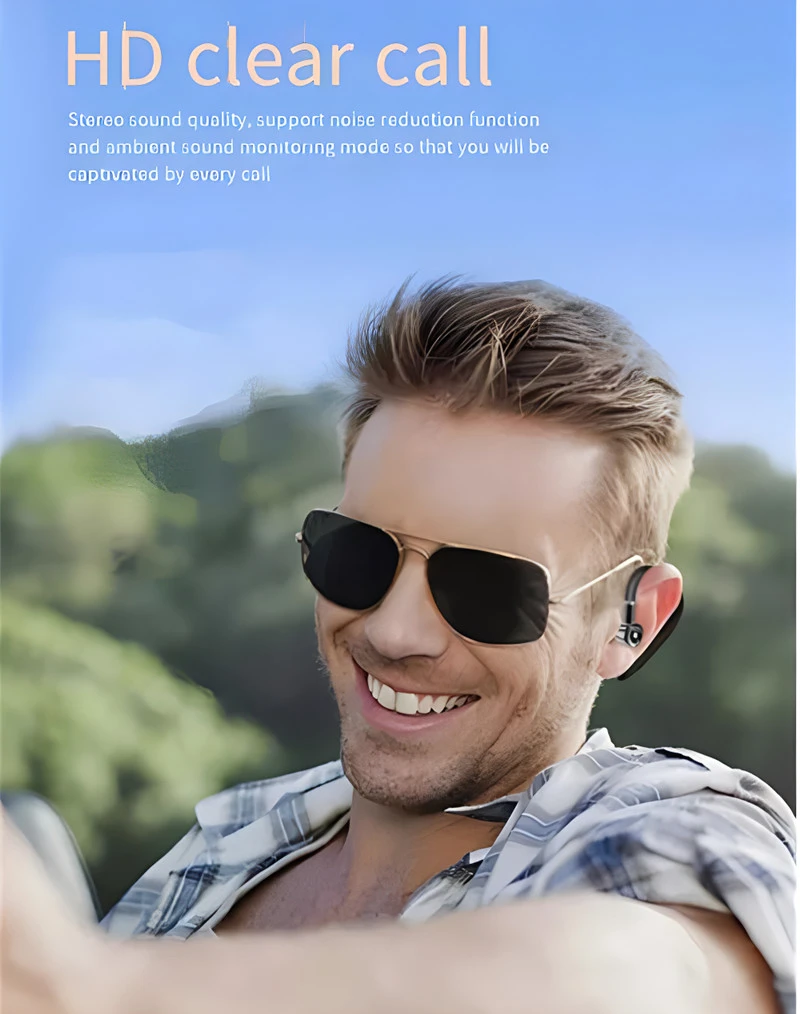 Wireless Bluetooth Earphone Single Business Headset Long Standby_voghion.com