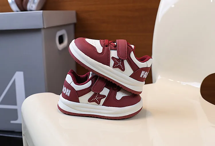 Toddler's Sneakers Fashion Design Baby Spring Autumn Kids Casual Sport Shoe Soft Non Slip Pu Leather Skateboard Shoes_desvips.com