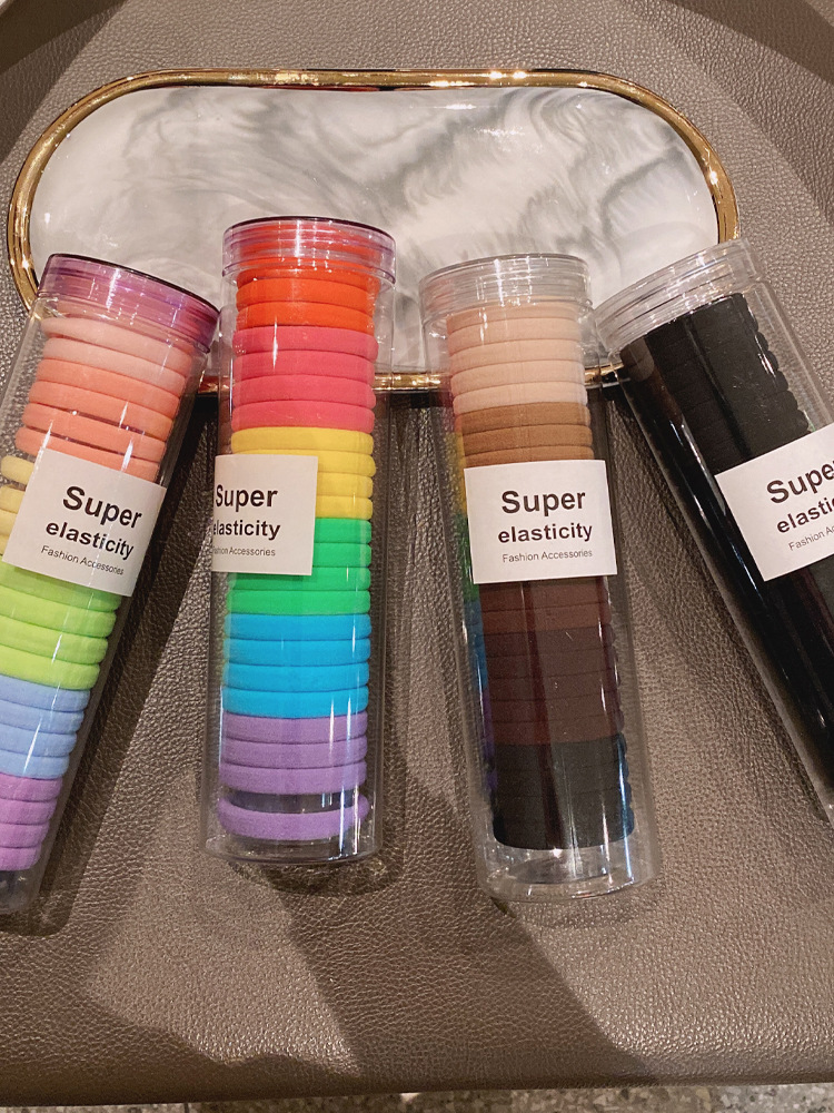 30 high-elastic rubber bands for ponytail tying in a barrel, high-end towel hair bands for women, no damage to hair, seamless hair bands_voghion.com