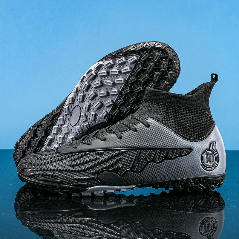 Outdoor Hohe Knöchel männer Fußball Schuhe Erwachsene Stollen Gras Ultraleicht Nicht-slip Sport Training Spiel Unisex_voghion.com