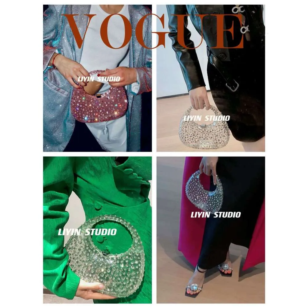 Sacs à main et portefeuilles pour femmes à la mode, soirée dansante en acrylique, sac de soirée, sac à main transparent décontracté_voghion.com