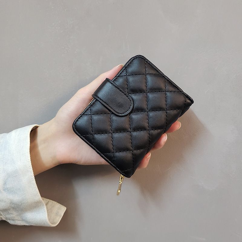 Instagram Neue Lingge Mode Kleine Kurze Student Koreanische Ausgabe Null Brieftasche Damen Karte Leder Clip_voghion.com