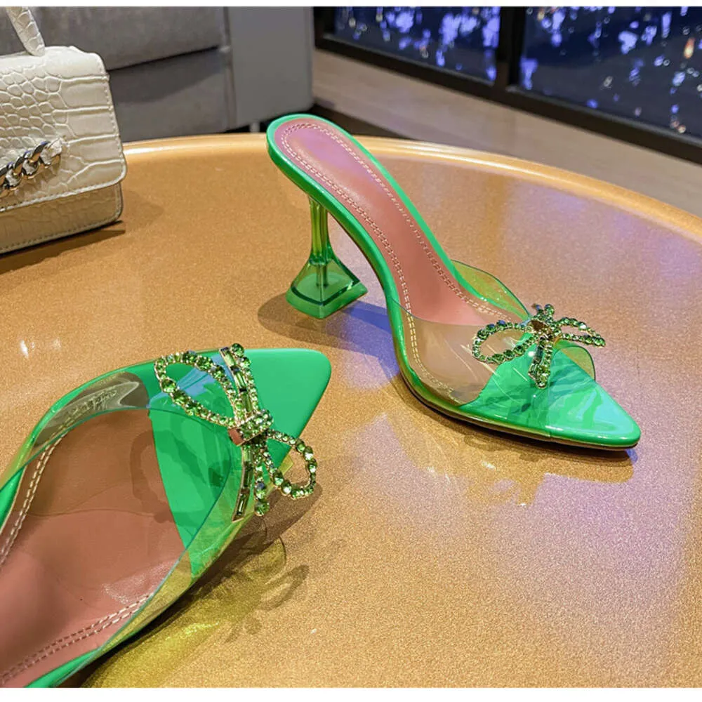 Women's High Heels Sandals With Rhinestone Bowknot In Red_voghion.com