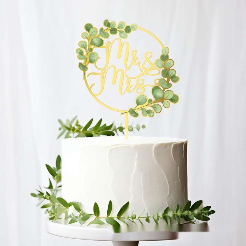 Nuovo plugin per decorazioni per torte nuziali Mr.&Mrs. con stampa a colori in acrilico e UV, per feste di fidanzamento_voghion.com