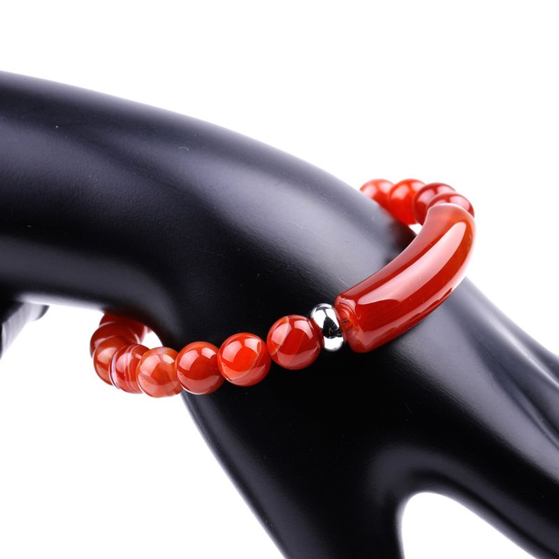 Stretchpolering Elastiskt Rep Handgjort Bärbart Personligt Dekorera Slitstarkt Tigeröga Heag Stenarmband_voghion.com