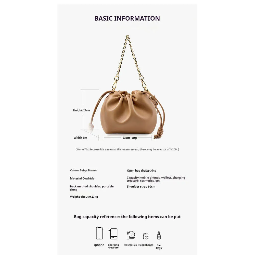 Sac à main tendance en cuir véritable souple pour femme, grande capacité, design pliable en nuage_voghion.com