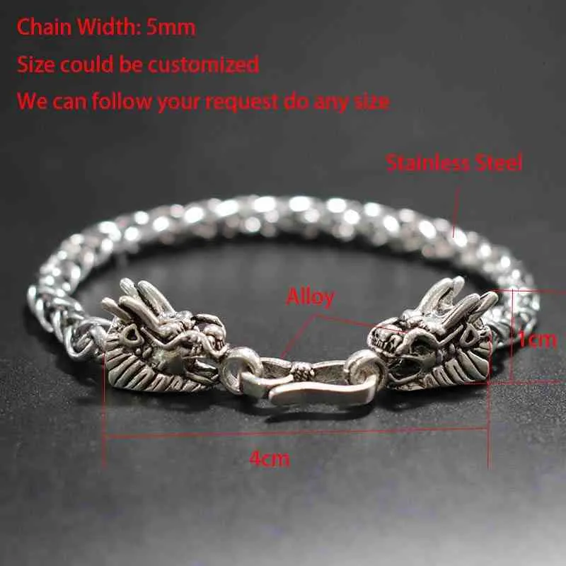 Dodaci Muškarci Keel narukvica Punk Easy Hook K Braclets Muška moda Zmaj Oblik Lotus Buddha Braslet Hip Hop lanac_voghion.com