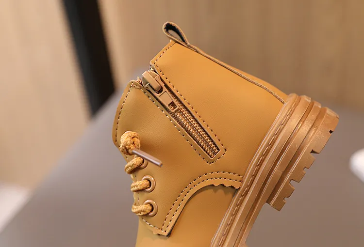 Pantofi sport pentru copii mici, toamnă și iarnă, noi, fete, maro, Kidsnest, băieți, casual, cu talpă moale, cizme scurte, mărime_voghion.com