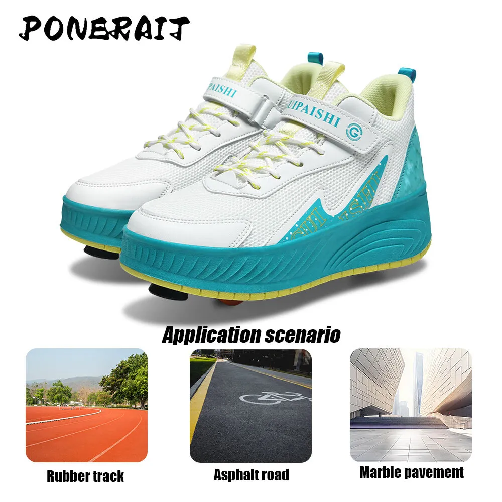 Neue Damen Zweirad Mode Mädchen Sport Dual Zweck Skating Casual Beste Geschenk Designer Rollschuhe_voghion.com