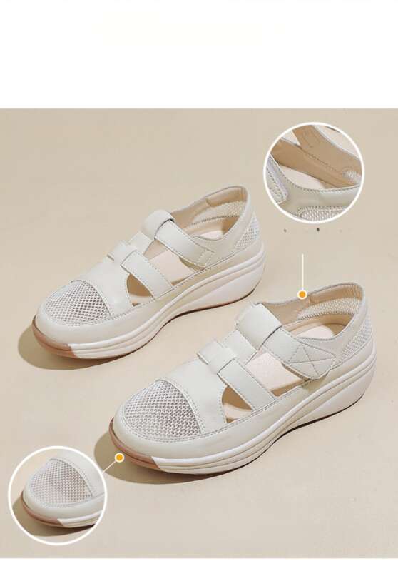 Sandali da mamma, da donna, con suola morbida e perforata, antiscivolo, per mezza età e anziani_voghion.com