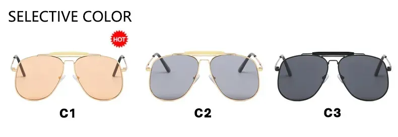 Lunettes de soleil 2024 pour femmes, monture en métal, grande taille, couleur bonbon, crapaud, extérieur, protection UV400, soleil_voghion.com