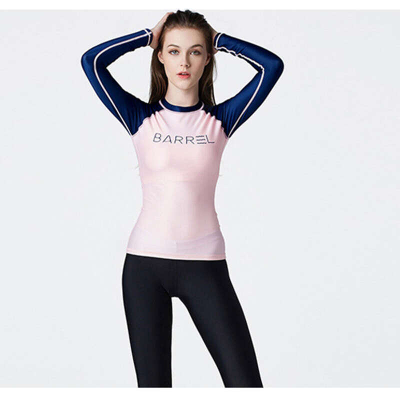 Korean Version Surfing Split Pants Long Sleeved Swimsuit Sun Protection Quick Drying Diving Women's Conservative_voghion.com