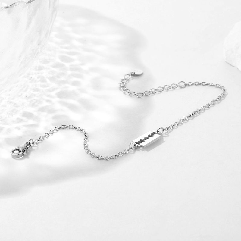 Bracciale Portacravatta Lucbuy, In Acciaio Inossidabile, Con Scanalature, Regolabile 14-18 Cm, Per Donne E Ragazze - 2