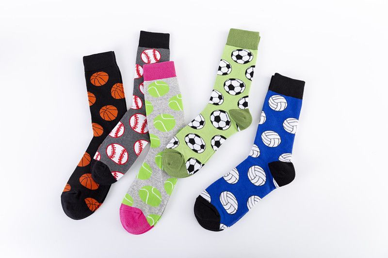Accessoires vestimentaires Chaussettes longues en coton tendance pour hommes, série Ball, chaussettes décontractées en jacquard_voghion.com