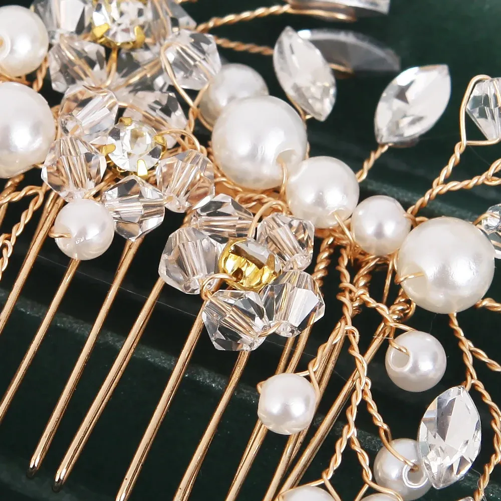 Clips Barrettes Crystal Pearl Hairpin Vine Tiaras Head Piece Comb Headband Hairpins Hairbands Accessories Wedding Bridal_voghion.com
