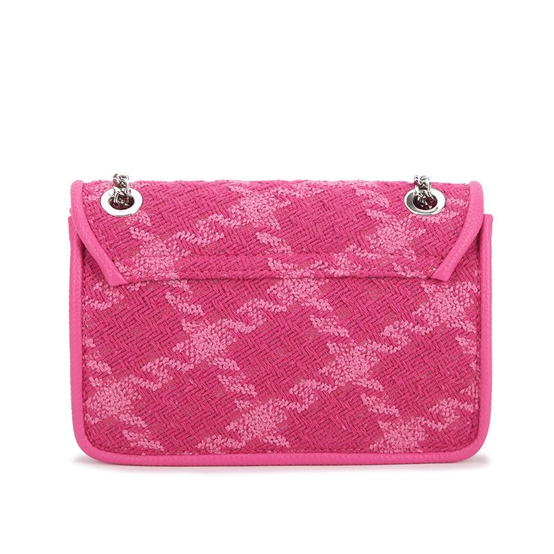 Stil High-End-Textur Nischendesign Schloss Wolldiamantkette kleine quadratische Tasche Schulter Crossbody Handtasche_voghion.com