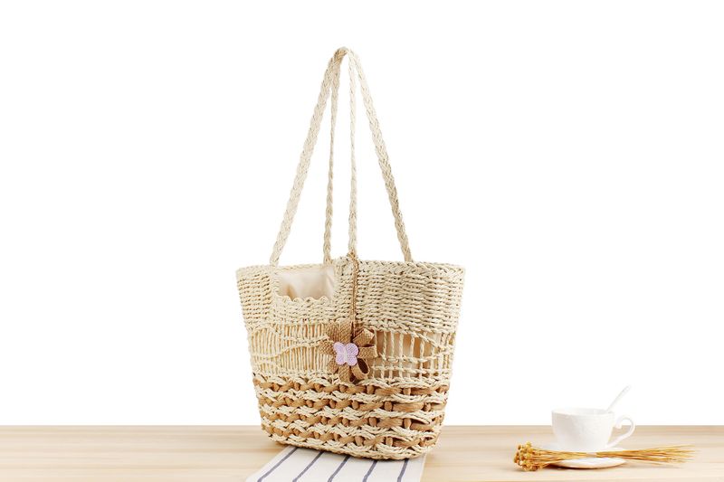 Neue Umhängetasche 2024, handgewebte Tasche im Bohemian-Stil, Strohtasche den Strandurlaub am Meer, modische_voghion.com